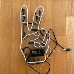 Peace sign neon lamp